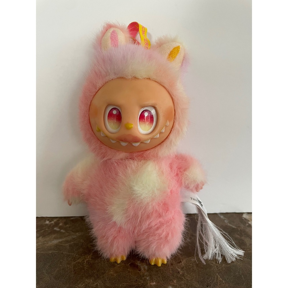Pop Mart The Monsters Loyalty Labubu Big Into Energy BIE Plush Doll Pink Tie Dye